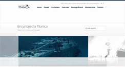 Desktop Screenshot of encyclopedia-titanica.org